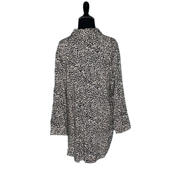 Grand & Greene Leopard Print Blouse ¾ Long Sleeve Medium - Picture 2 of 12